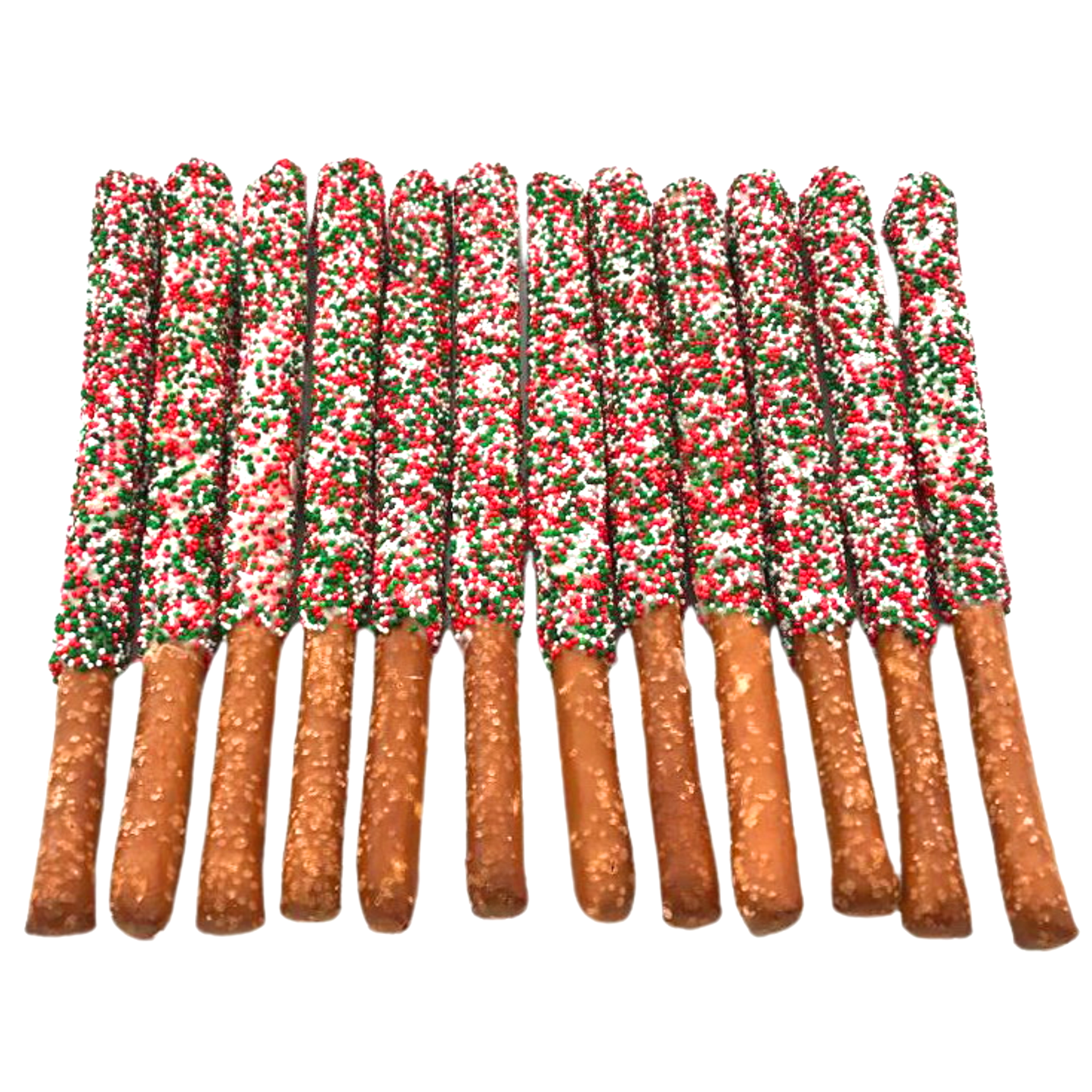 Christmas Chocolate Covered Pretzel Rods