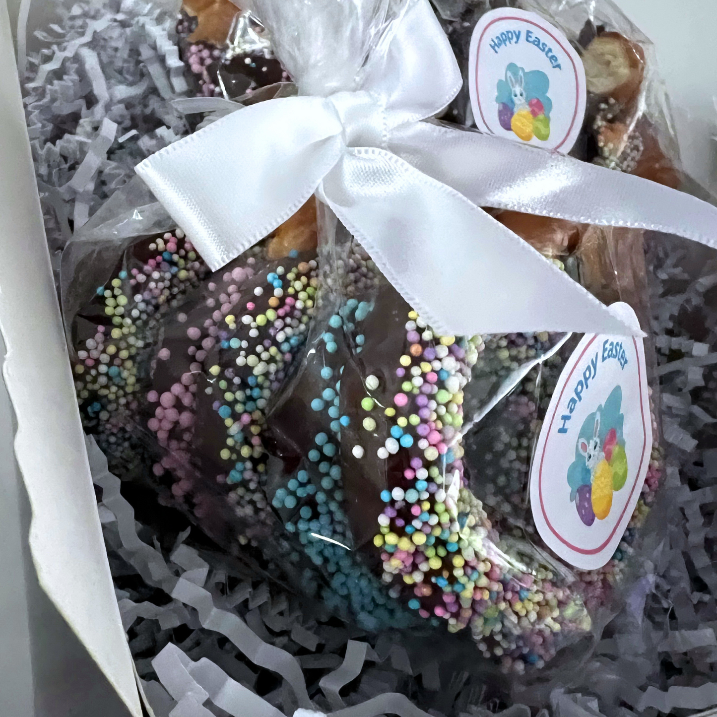 Easter Chocolate Covered Jumbo Pretzels - Tricolor