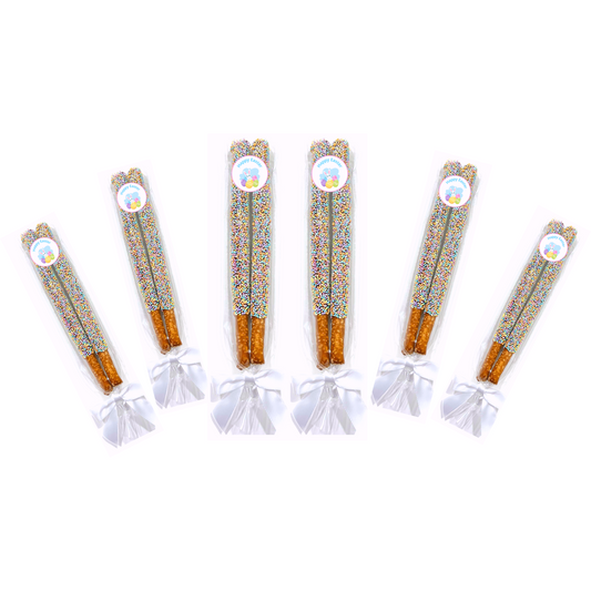 Easter Chocolate Pretzel Rods - Pastel