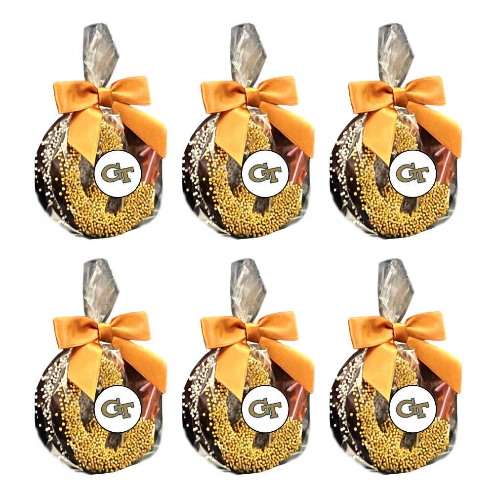 Georgia Tech Chocolate Covered Jumbo Pretzels