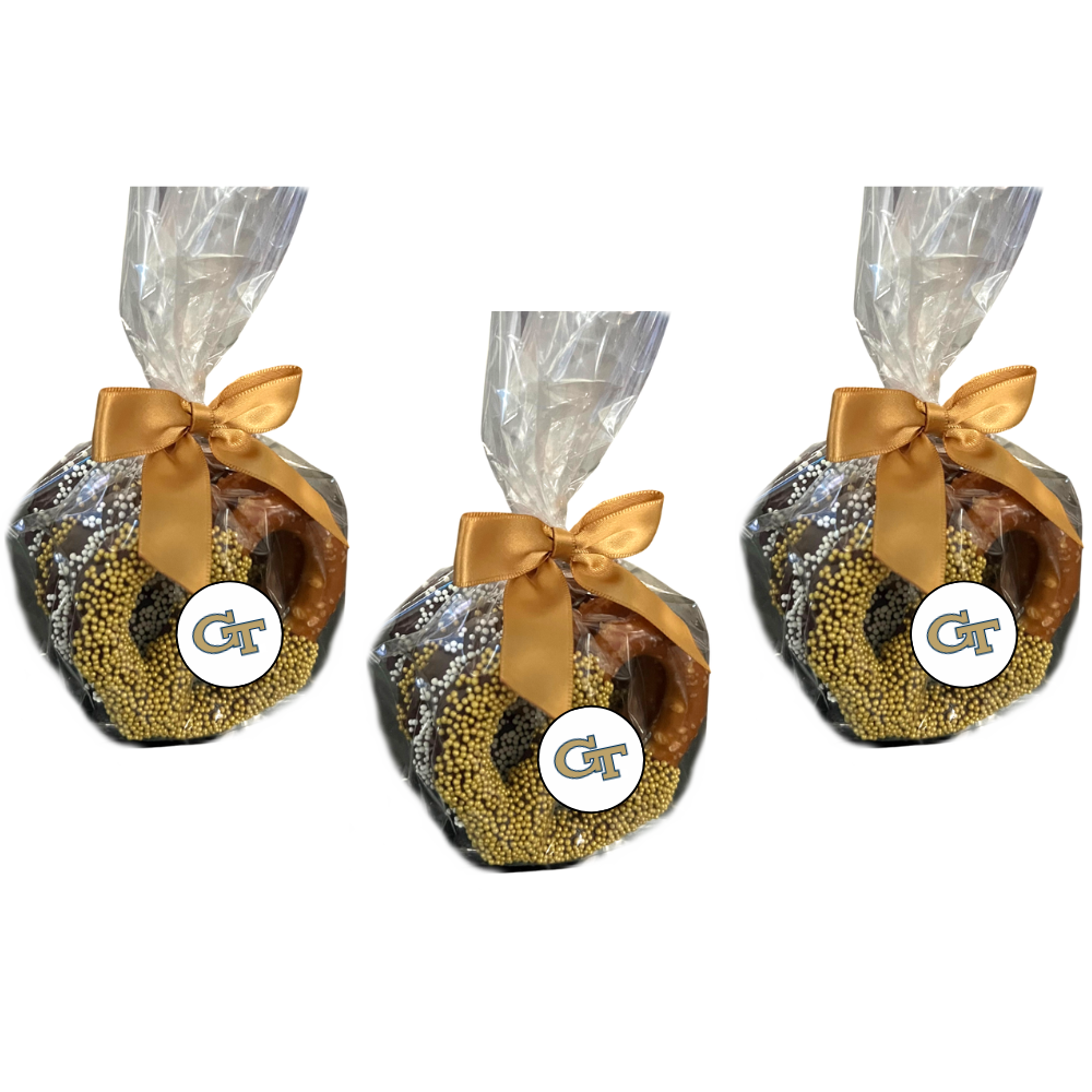 Georgia Tech Chocolate Covered Jumbo Pretzels