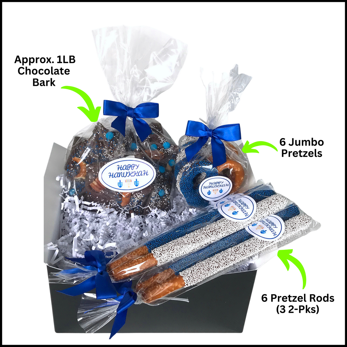 Hanukkah Chocolate Pretzel Gift Box