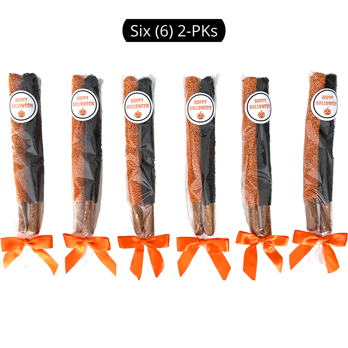 Halloween Chocolate Covered Pretzel Rods