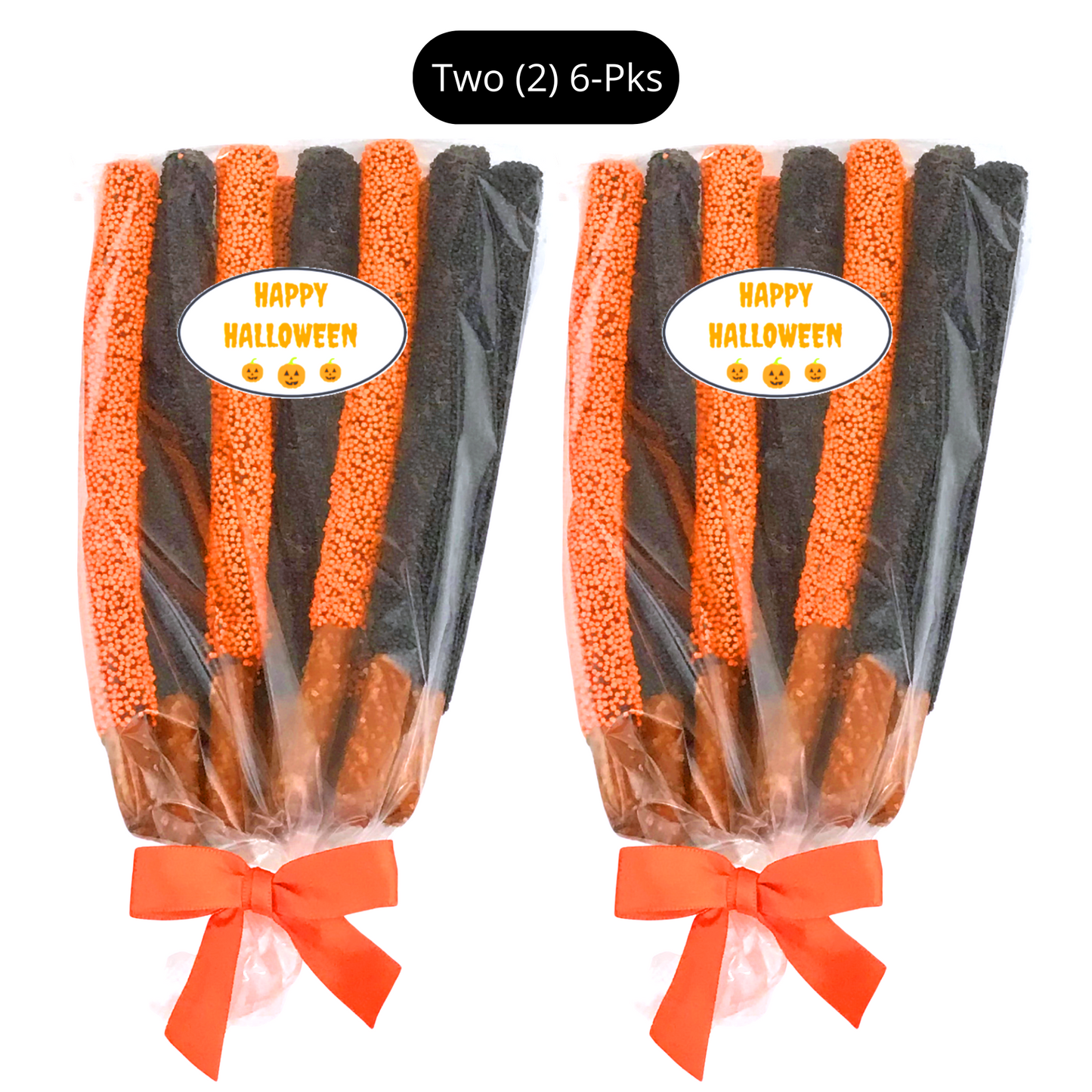 Halloween Chocolate Covered Pretzel Rods