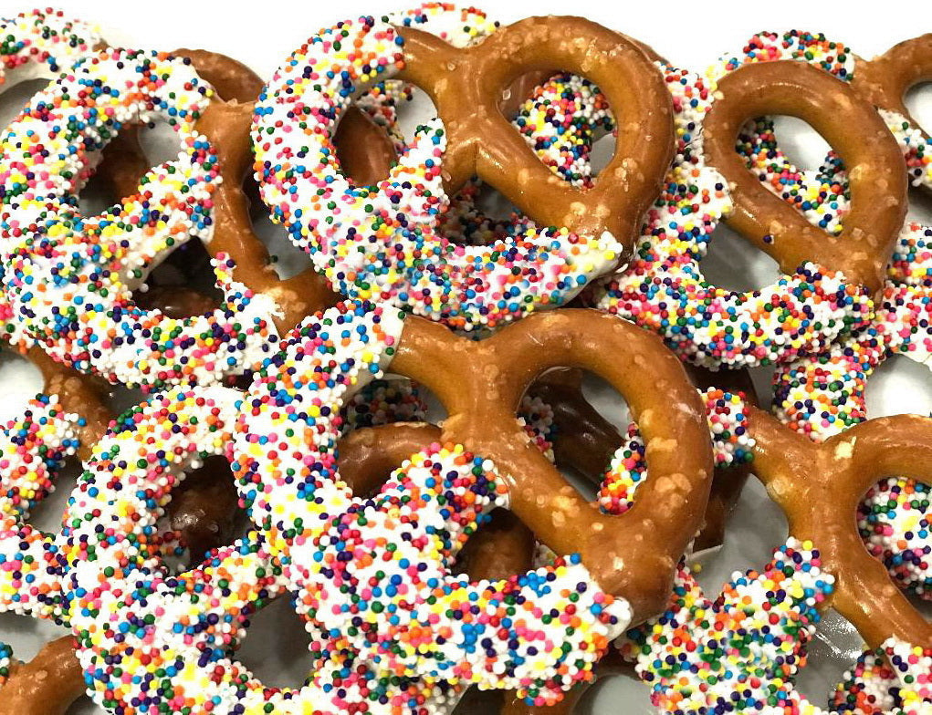 Father's Day White Chocolate Covered Jumbo Pretzels