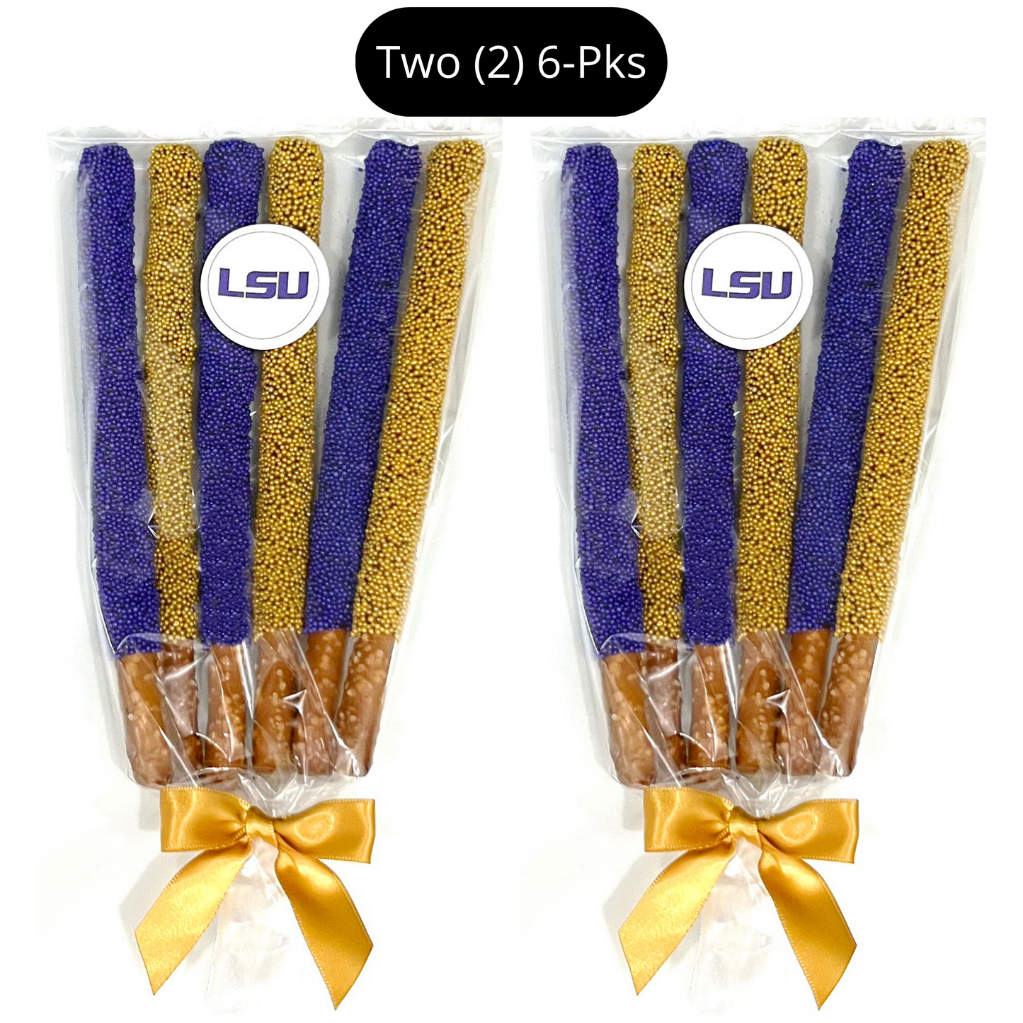 Louisiana State University Chocolate Covered Pretzel Rods