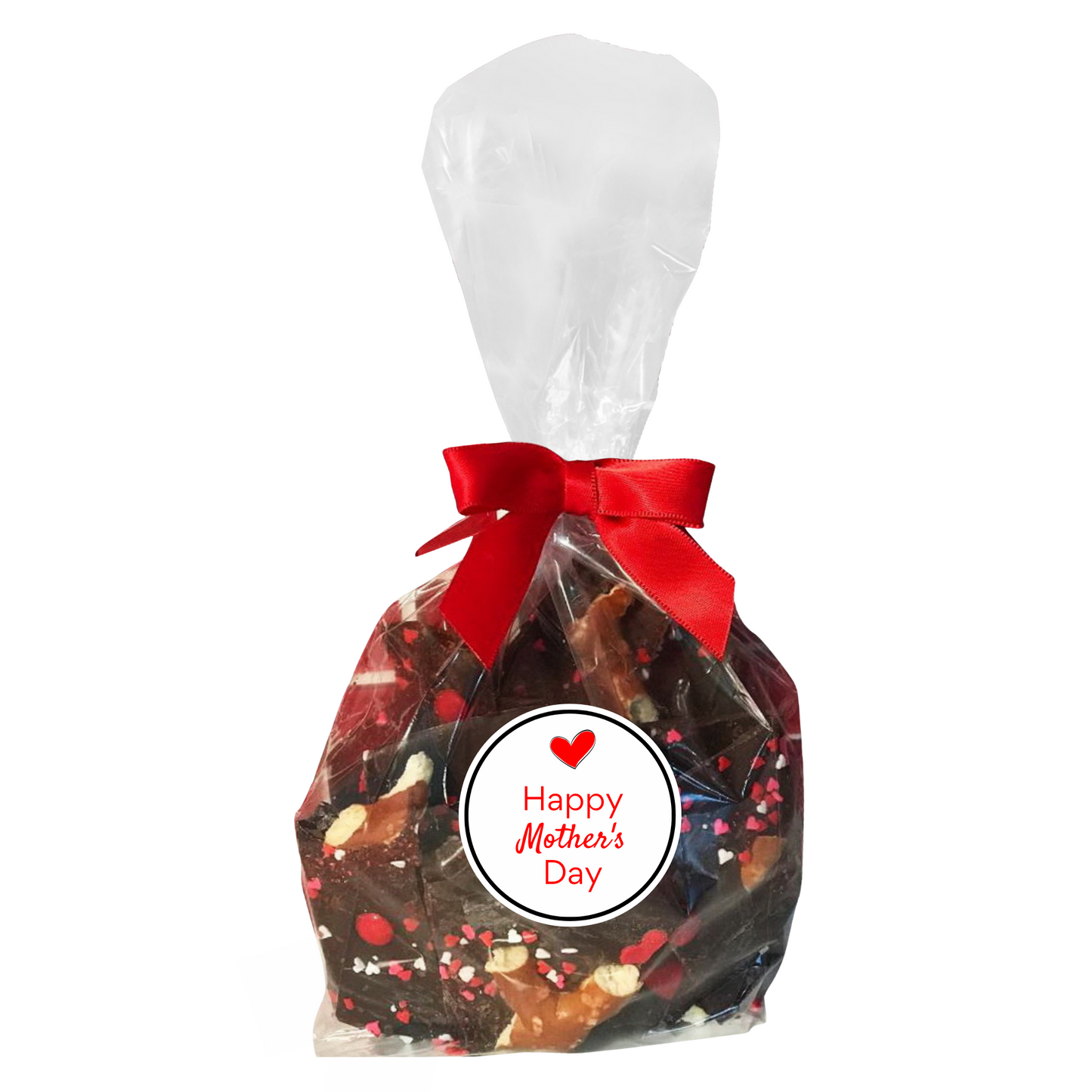 Mother's Day Chocolate Heart Bark