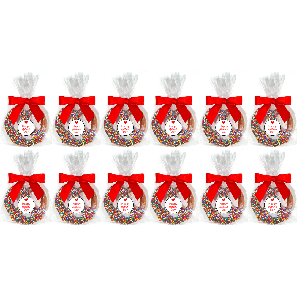 Mother's Day White Chocolate Covered Jumbo Pretzels