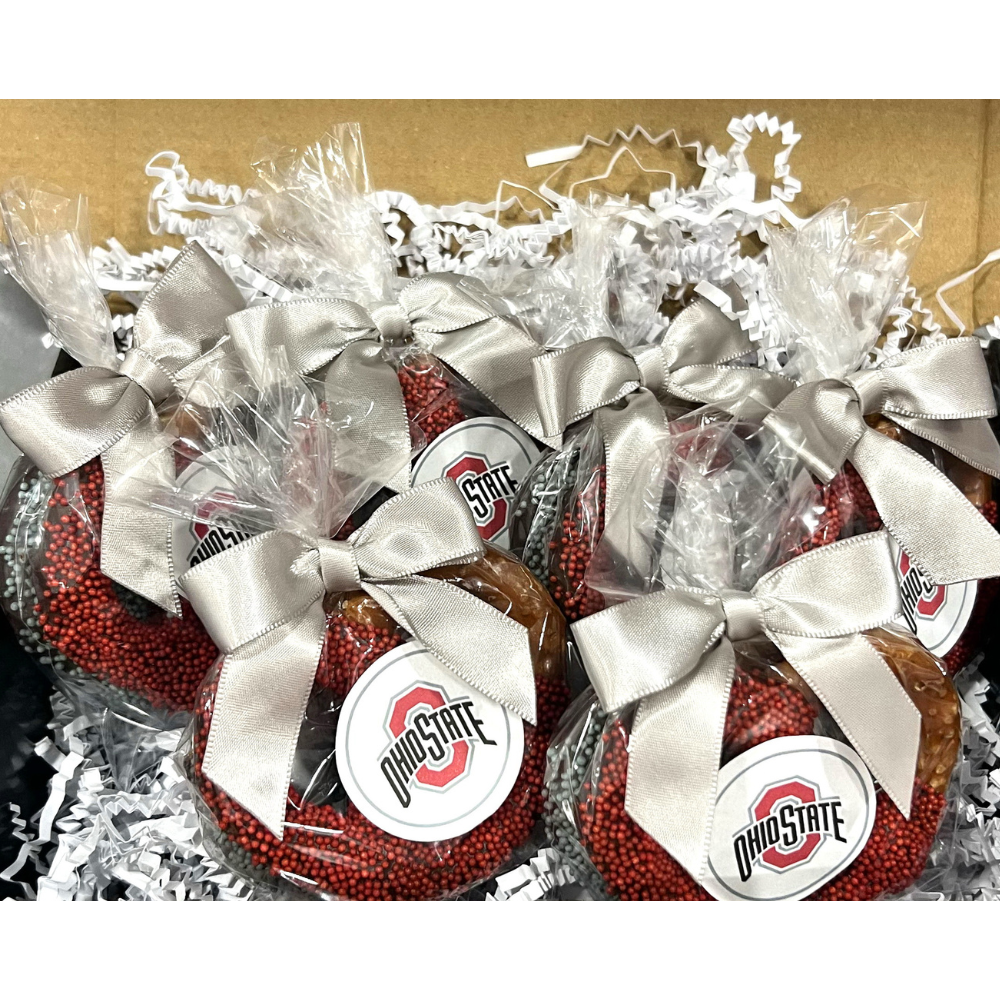 Ohio State University Chocolate Covered Jumbo Pretzels