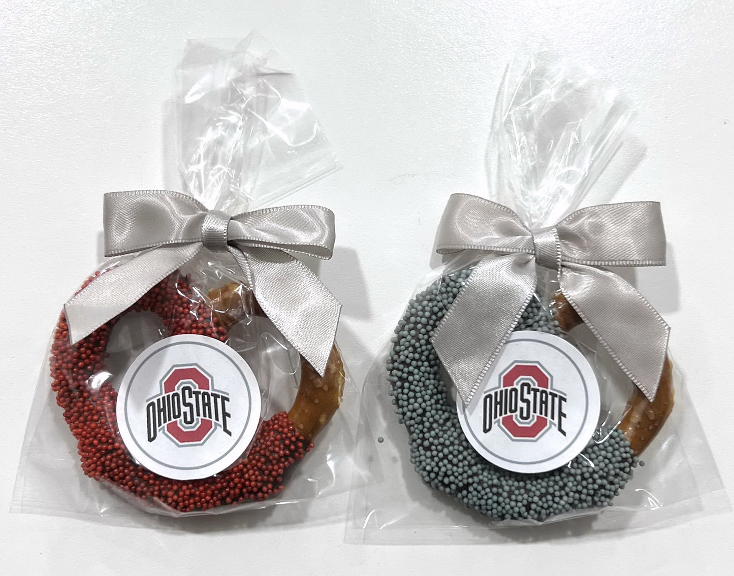 Ohio State University Chocolate Covered Jumbo Pretzels