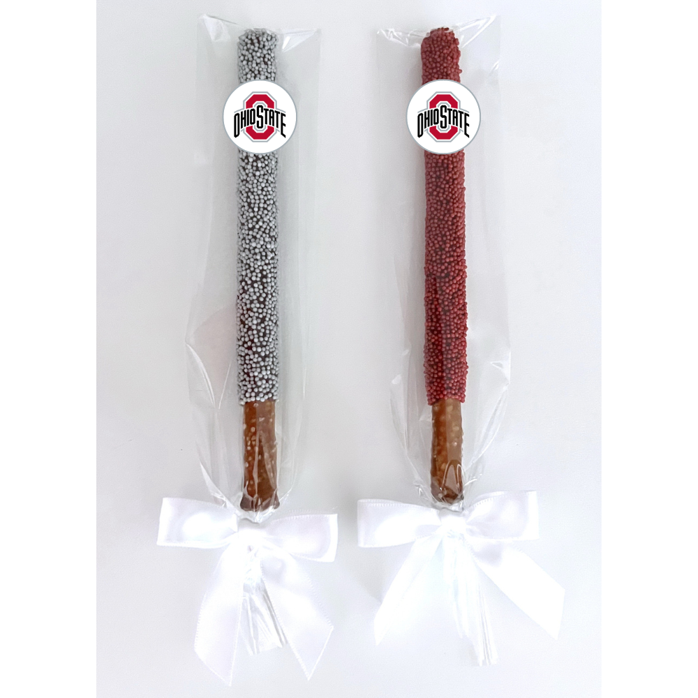 Ohio State University Chocolate Covered Pretzel Rods