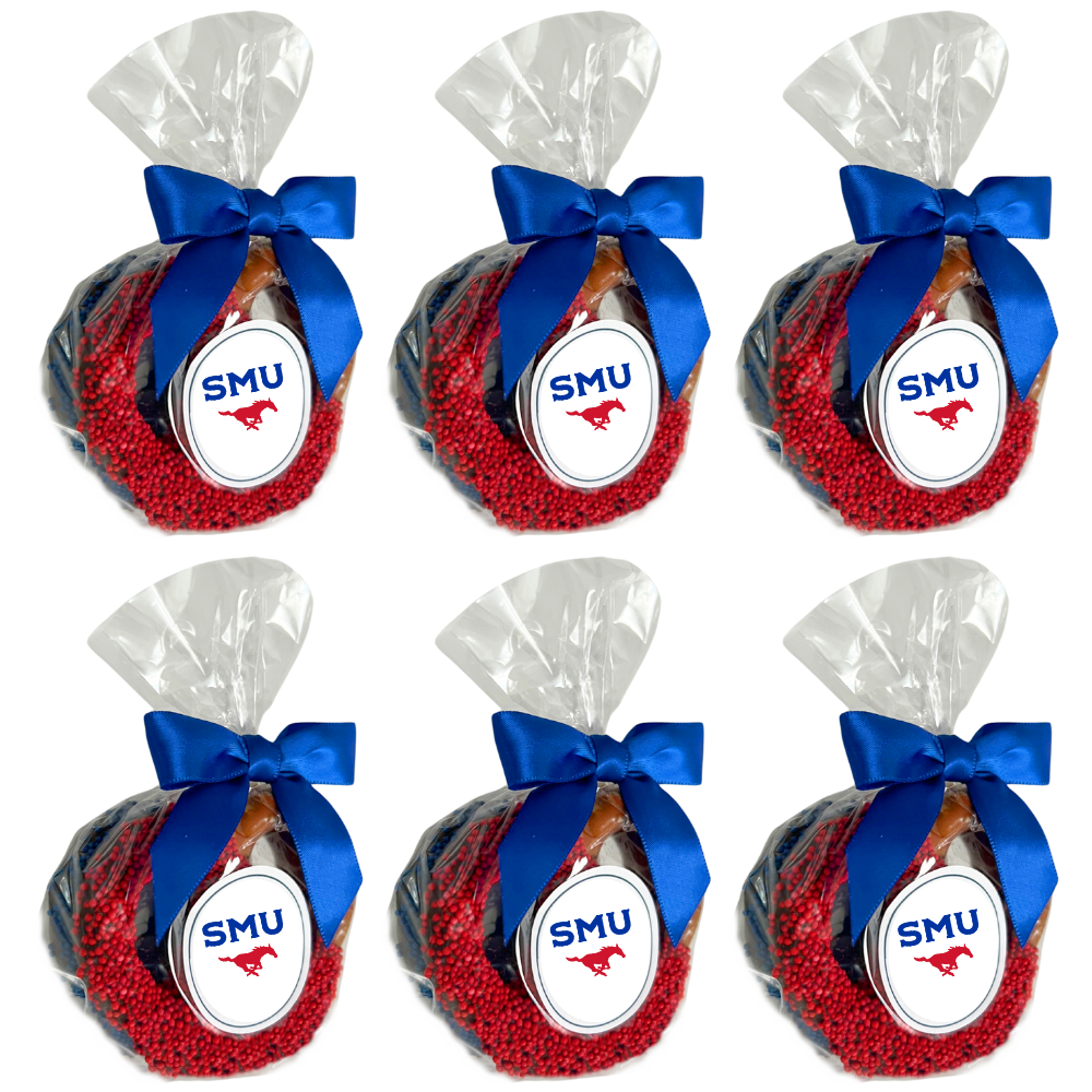 Southern Methodist University Chocolate Covered Jumbo Pretzels