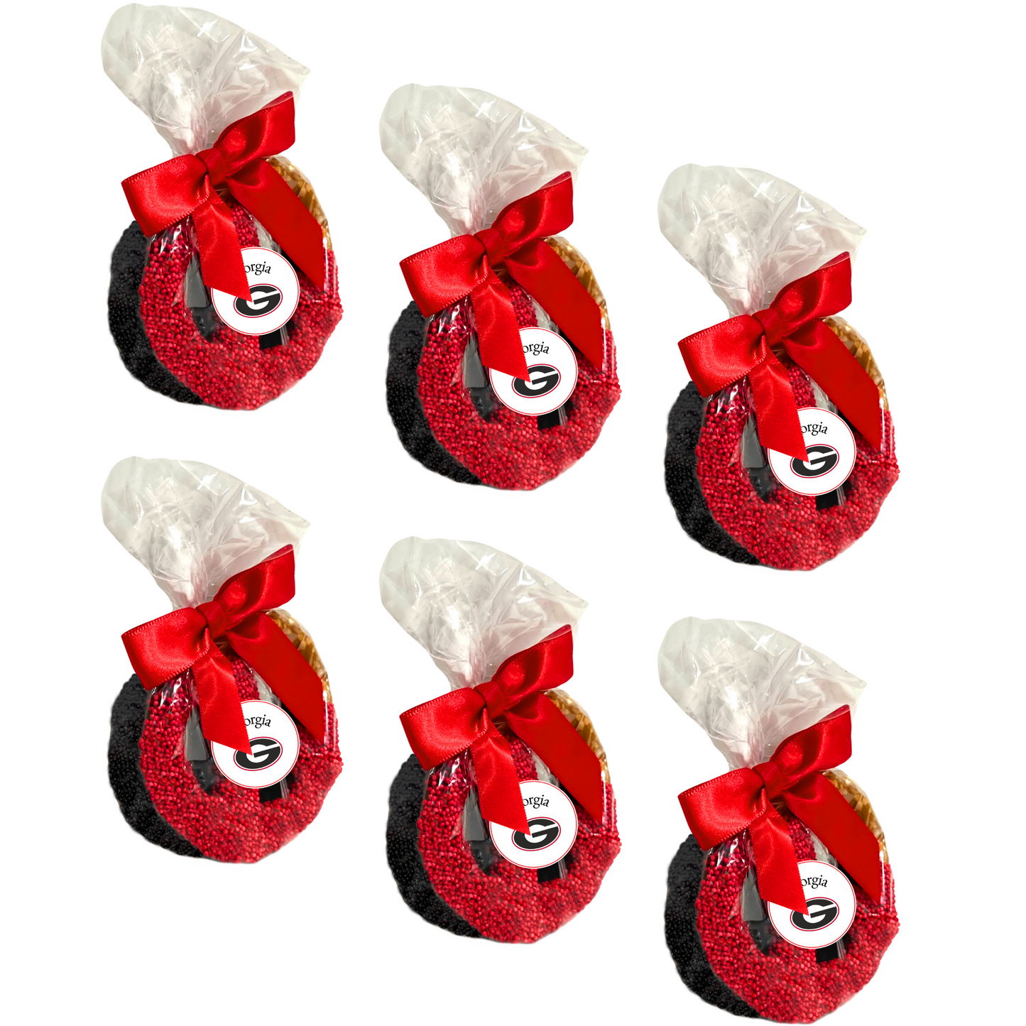 University Georgia Chocolate Covered Jumbo Pretzels