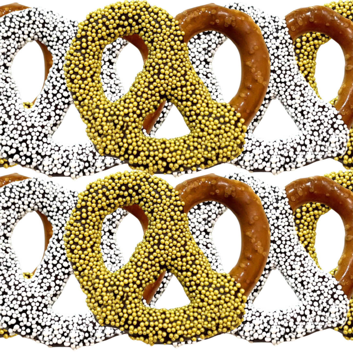 Wedding Chocolate Jumbo Pretzels - The Happy Couple