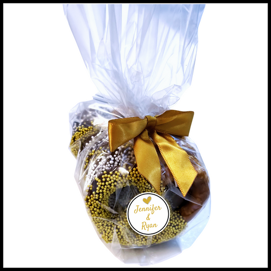 Wedding Chocolate Jumbo Pretzels - The Happy Couple