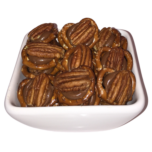 Christmas Mini Pretzel Chocolate Pecan Turtles