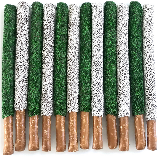 St. Patrick's Day Chocolate Pretzel Rods