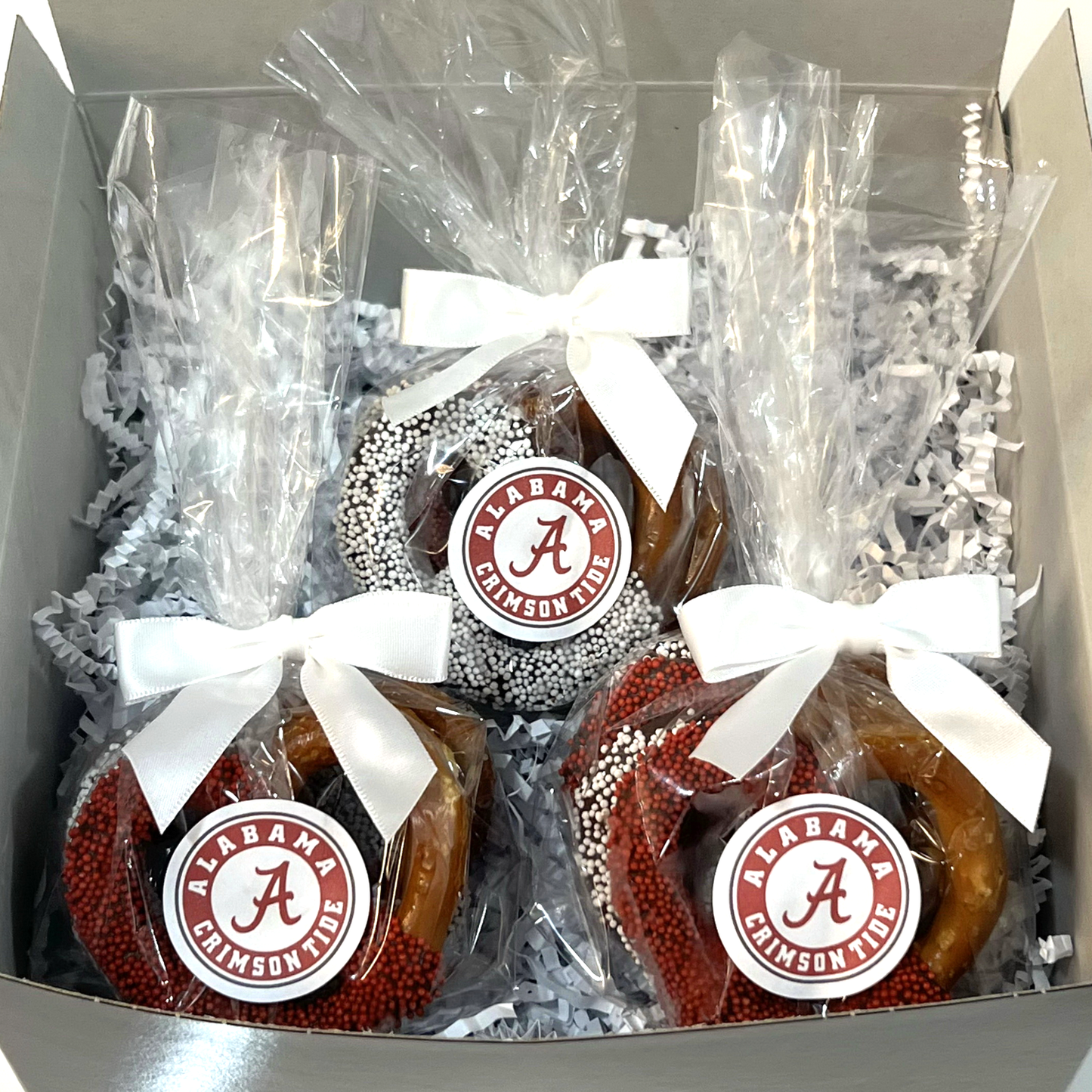 University of Alabama Chocolate Covered Jumbo Pretzels