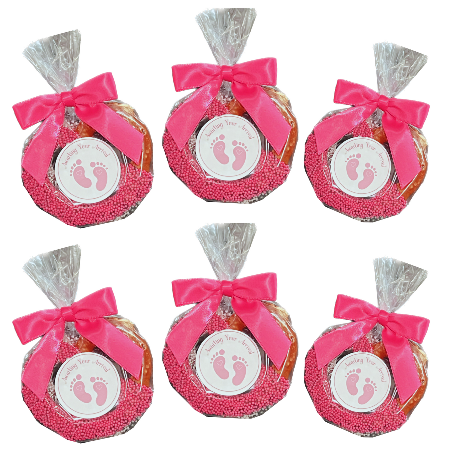Baby Shower Chocolate Covered Jumbo Pretzels - Girl