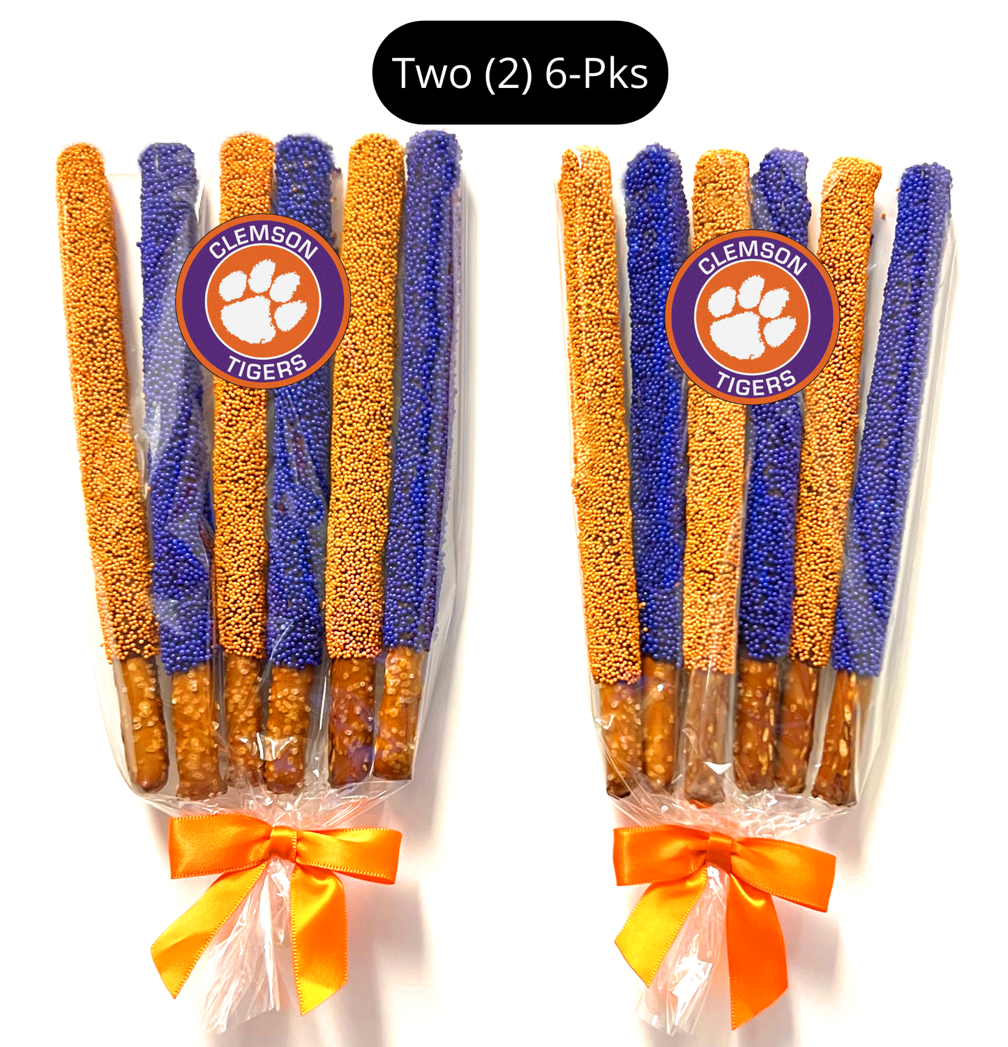 Clemson University Chocolate Covered Pretzel Rods