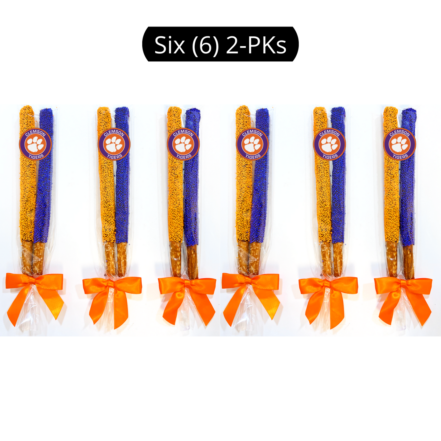 Clemson University Chocolate Covered Pretzel Rods