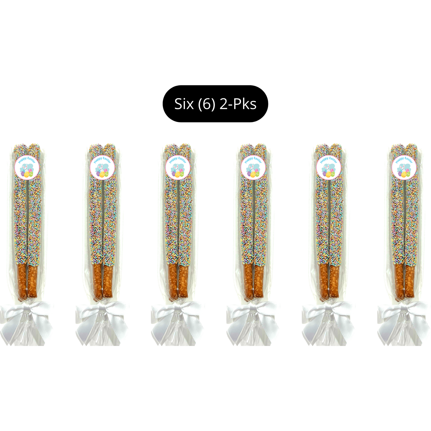Easter Chocolate Pretzel Rods - Pastel