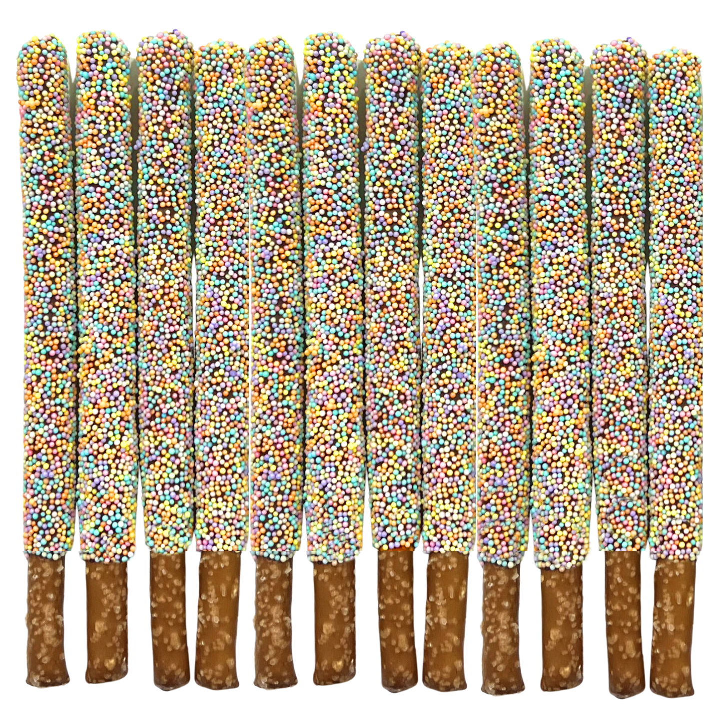 Easter Chocolate Pretzel Rods - Pastel