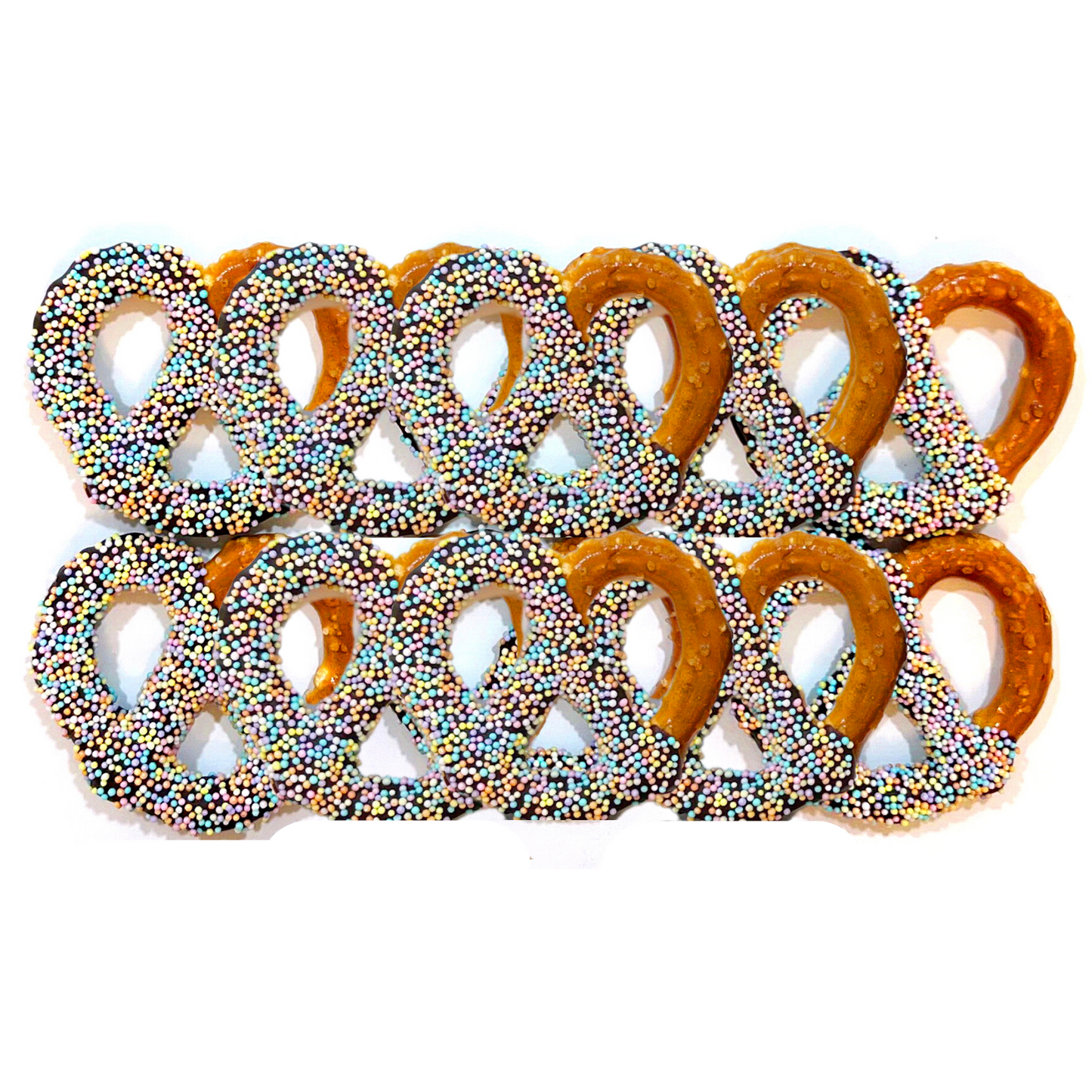 Easter Chocolate Covered Jumbo Pretzels - Pastel