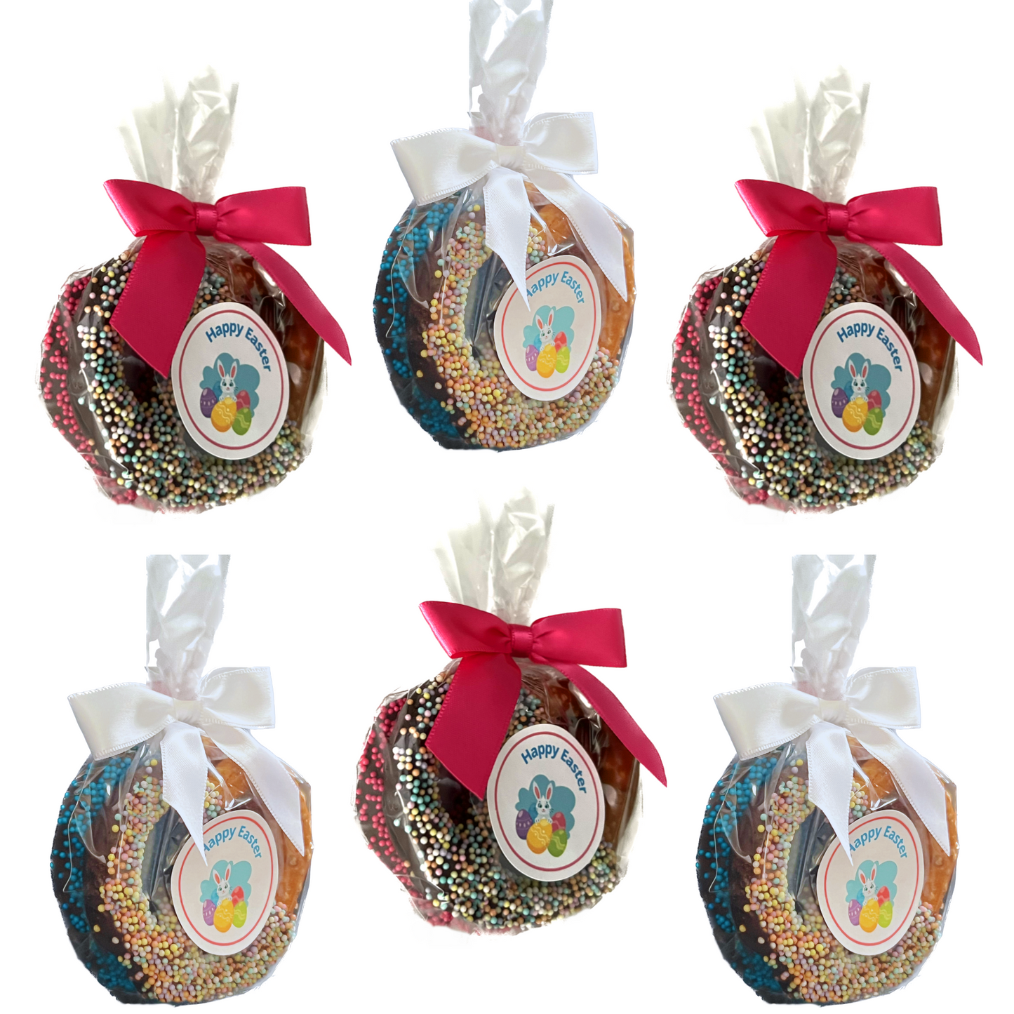 Easter Chocolate Covered Jumbo Pretzels - Tricolor