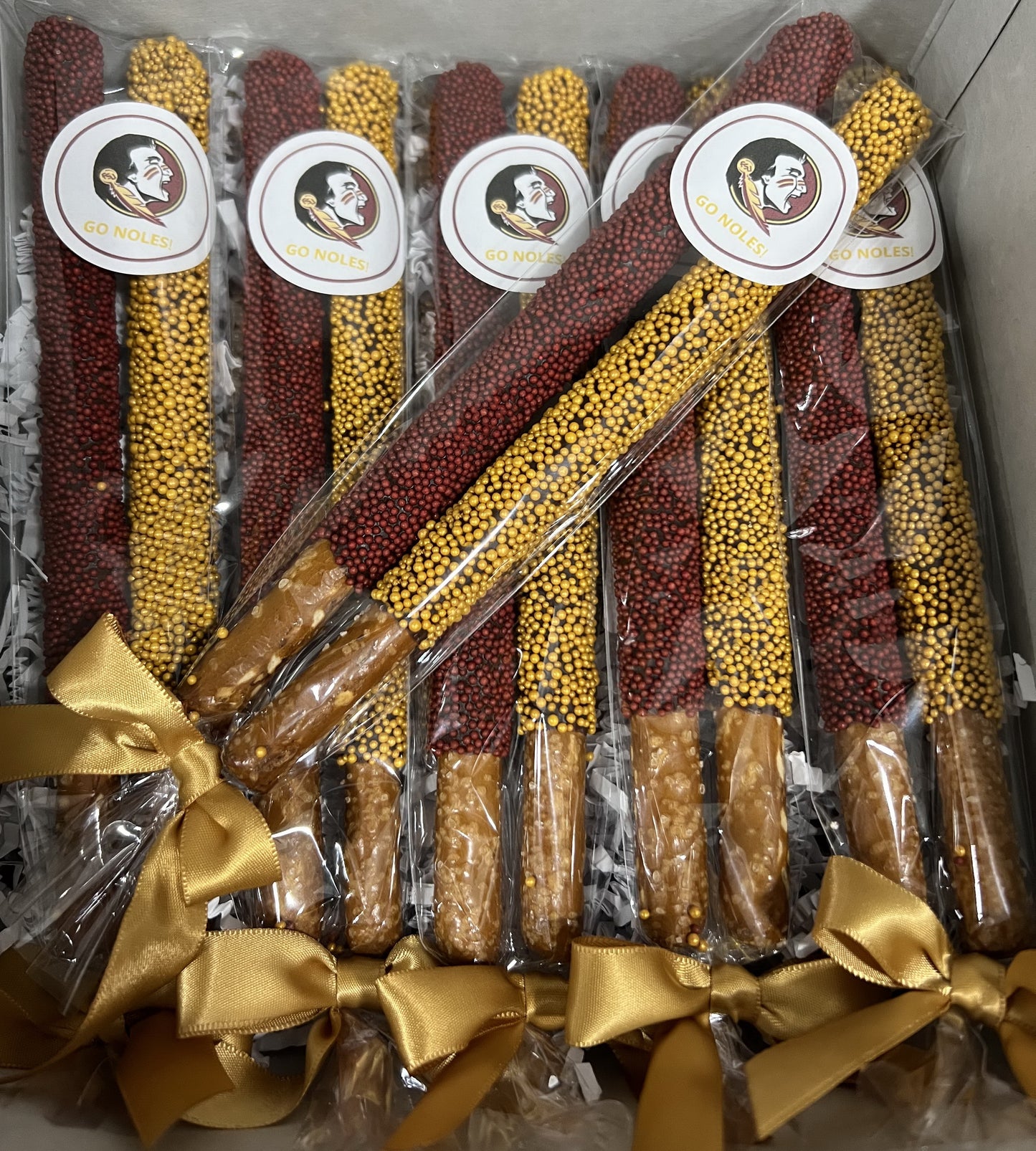 Florida State University Chocolate Covered Pretzel Rods
