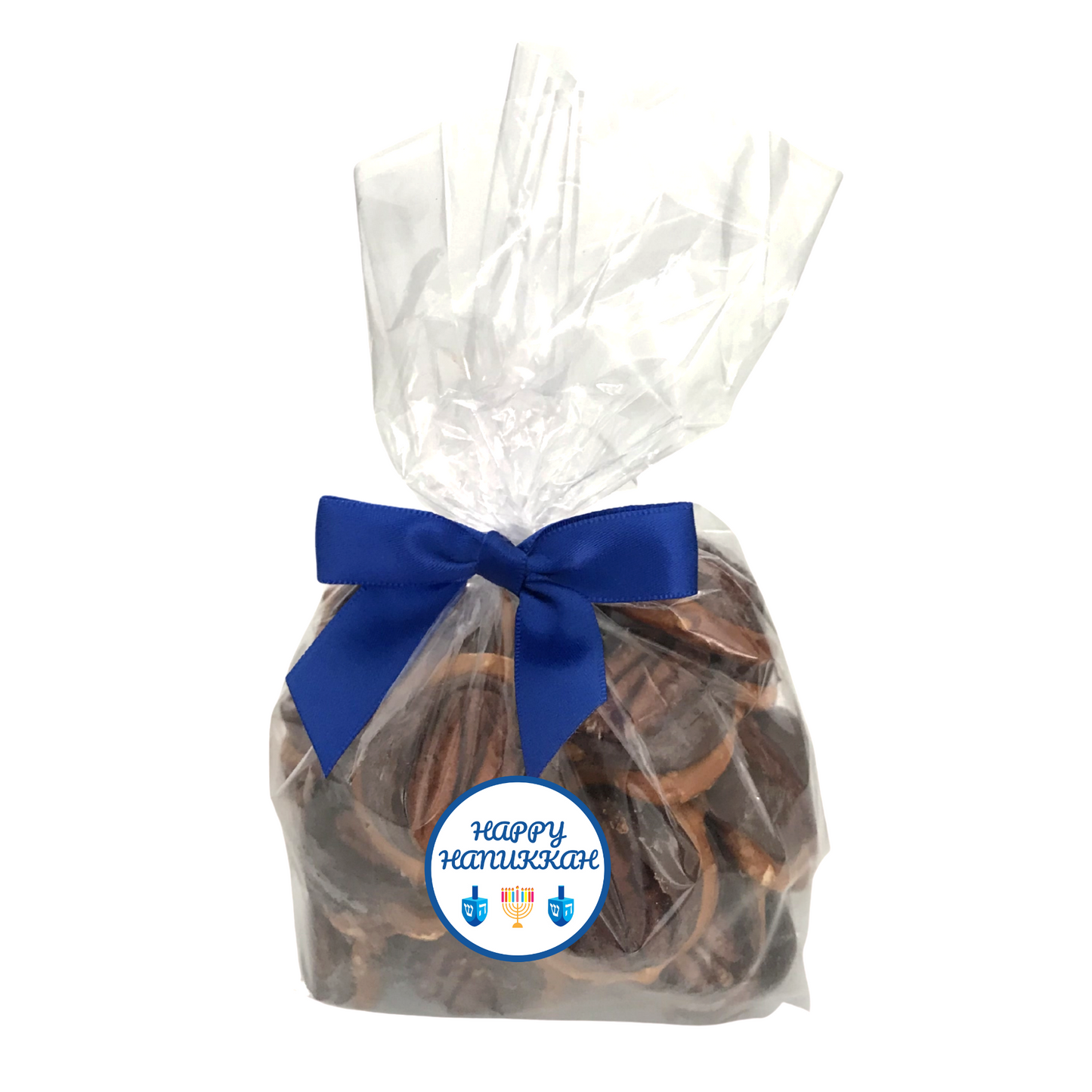 Hanukkah Mini Pretzel Chocolate Pecan Turtles