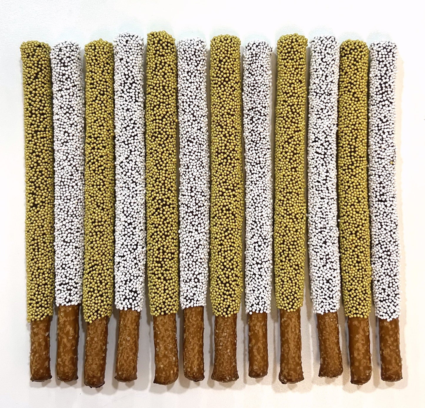 Wedding Chocolate Pretzel Rods - The Happy Couple