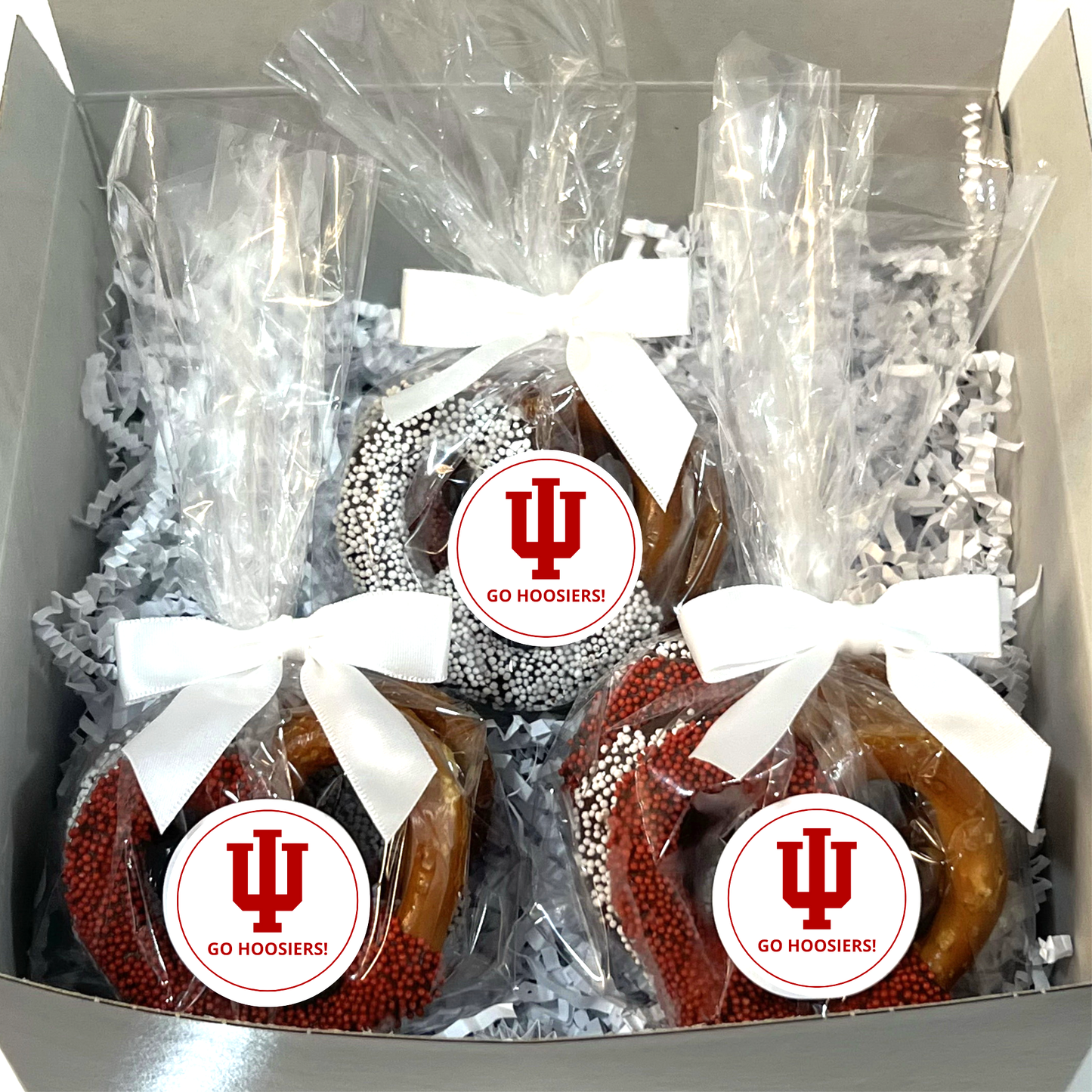 Indiana University Chocolate Covered Jumbo Pretzels