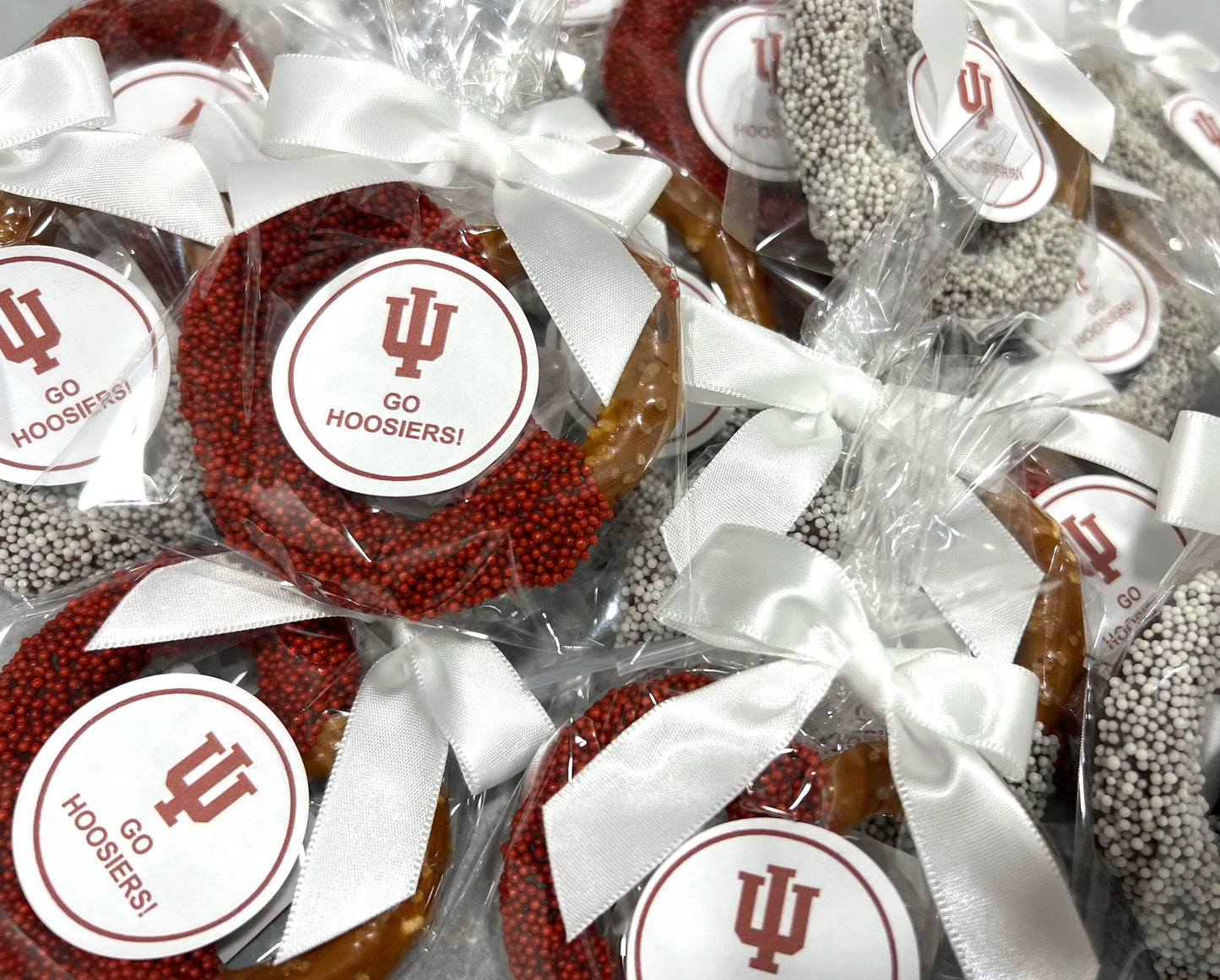 Indiana University Chocolate Covered Jumbo Pretzels