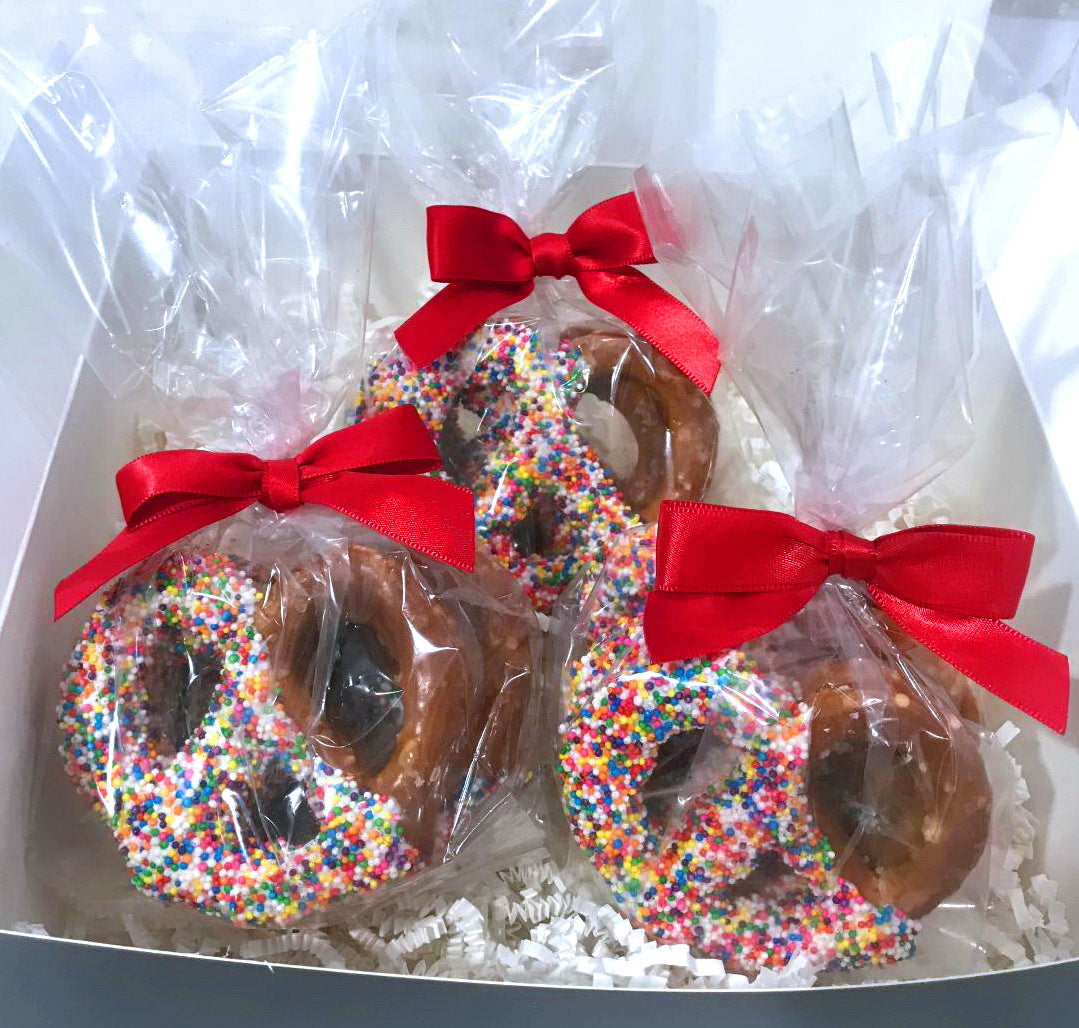 White Chocolate Covered Jumbo Pretzels