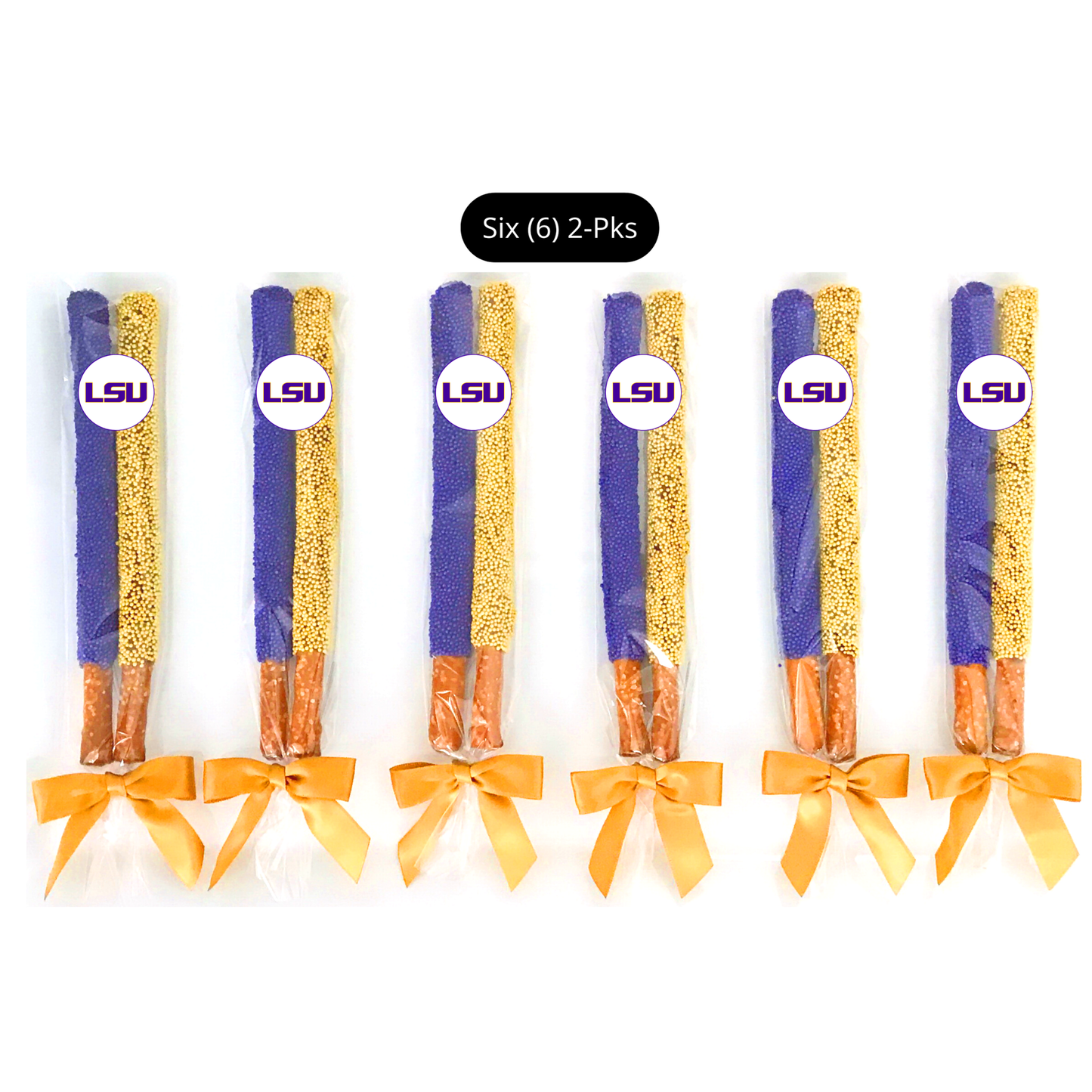 Louisiana State University Chocolate Covered Pretzel Rods