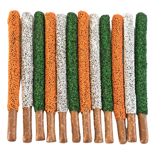 University of Miami Chocolate Covered Pretzel Rods