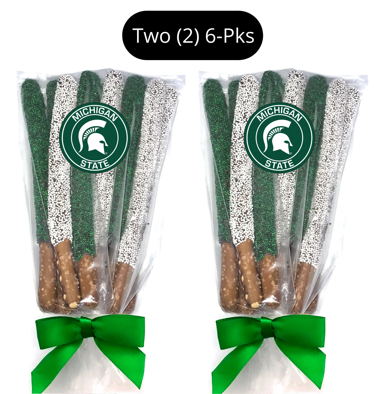 Michigan State Chocolate Covered Pretzel Rods