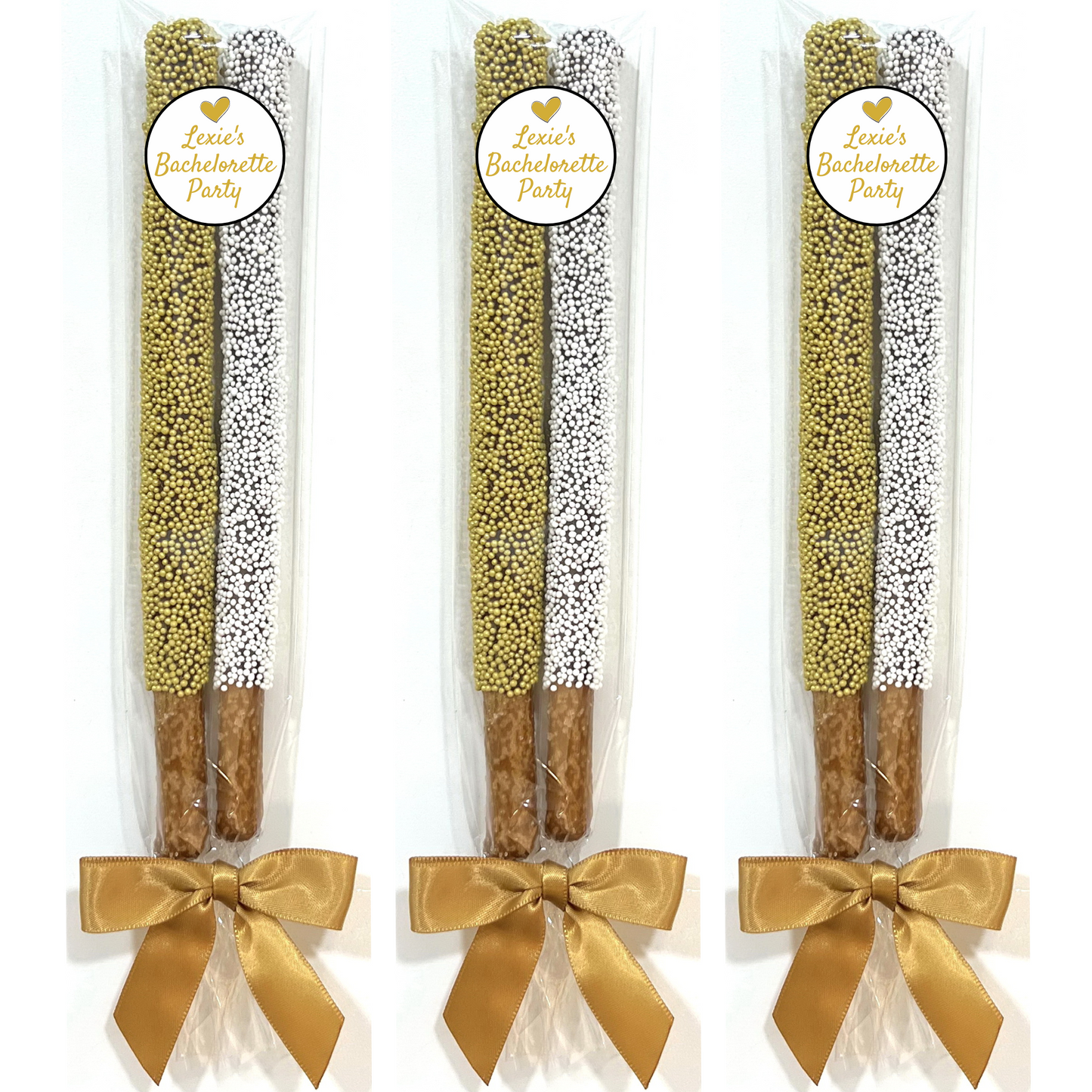 Wedding Chocolate Pretzel Rods - Bachelorette Party