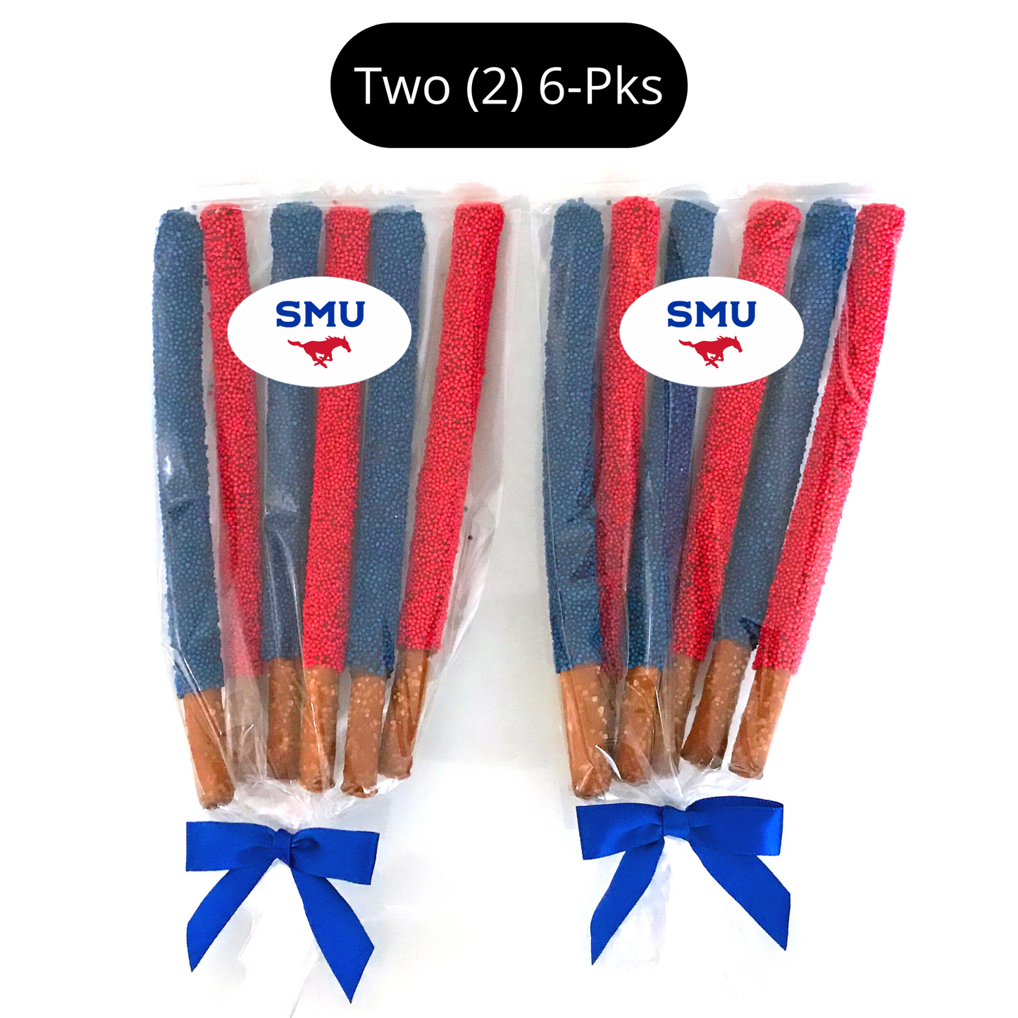 Southern Methodist University Chocolate Covered Pretzel Rods