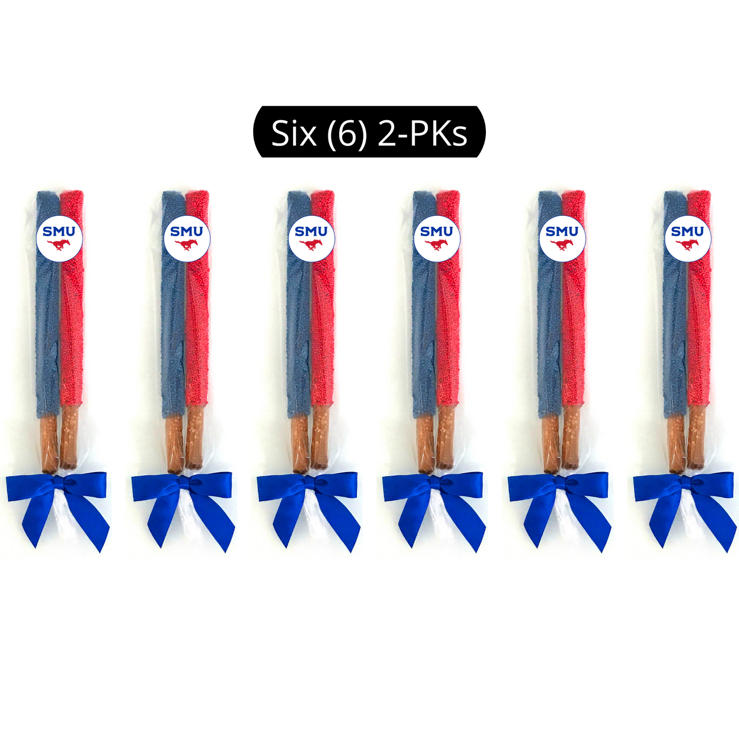 Southern Methodist University Chocolate Covered Pretzel Rods