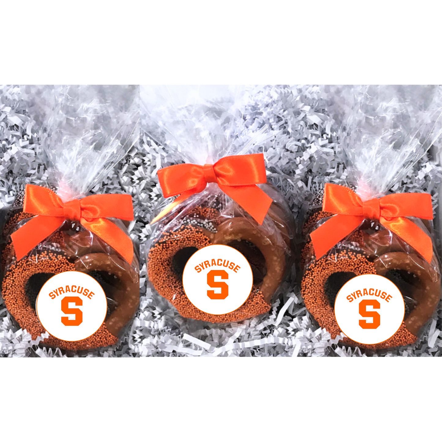 Syracuse University Chocolate Covered Jumbo Pretzels