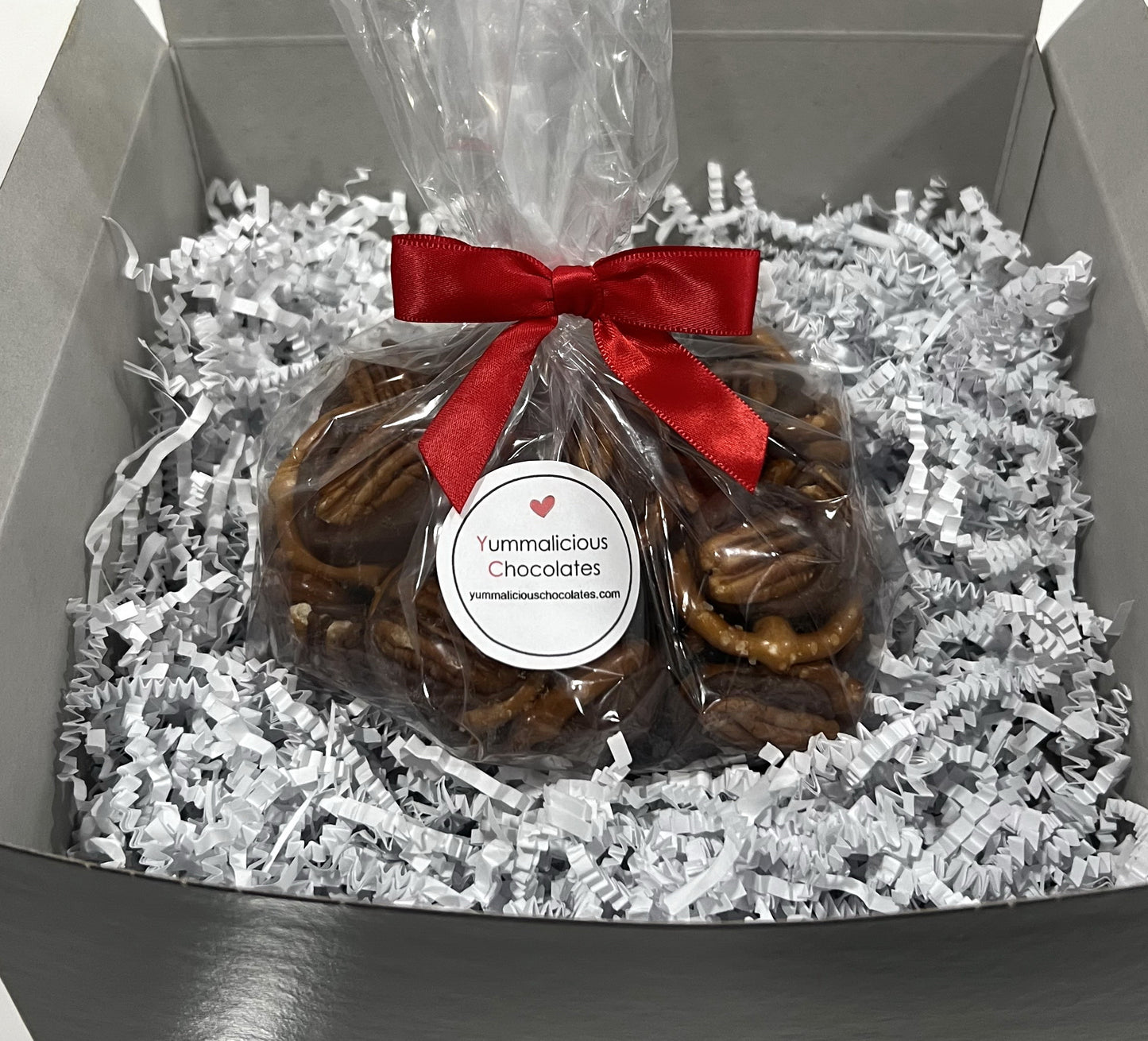 Mini Pretzel Chocolate Pecan Turtles