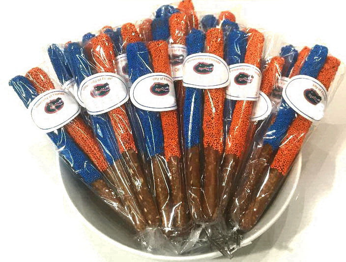 University of Florida Chocolate Covered Pretzel Rods