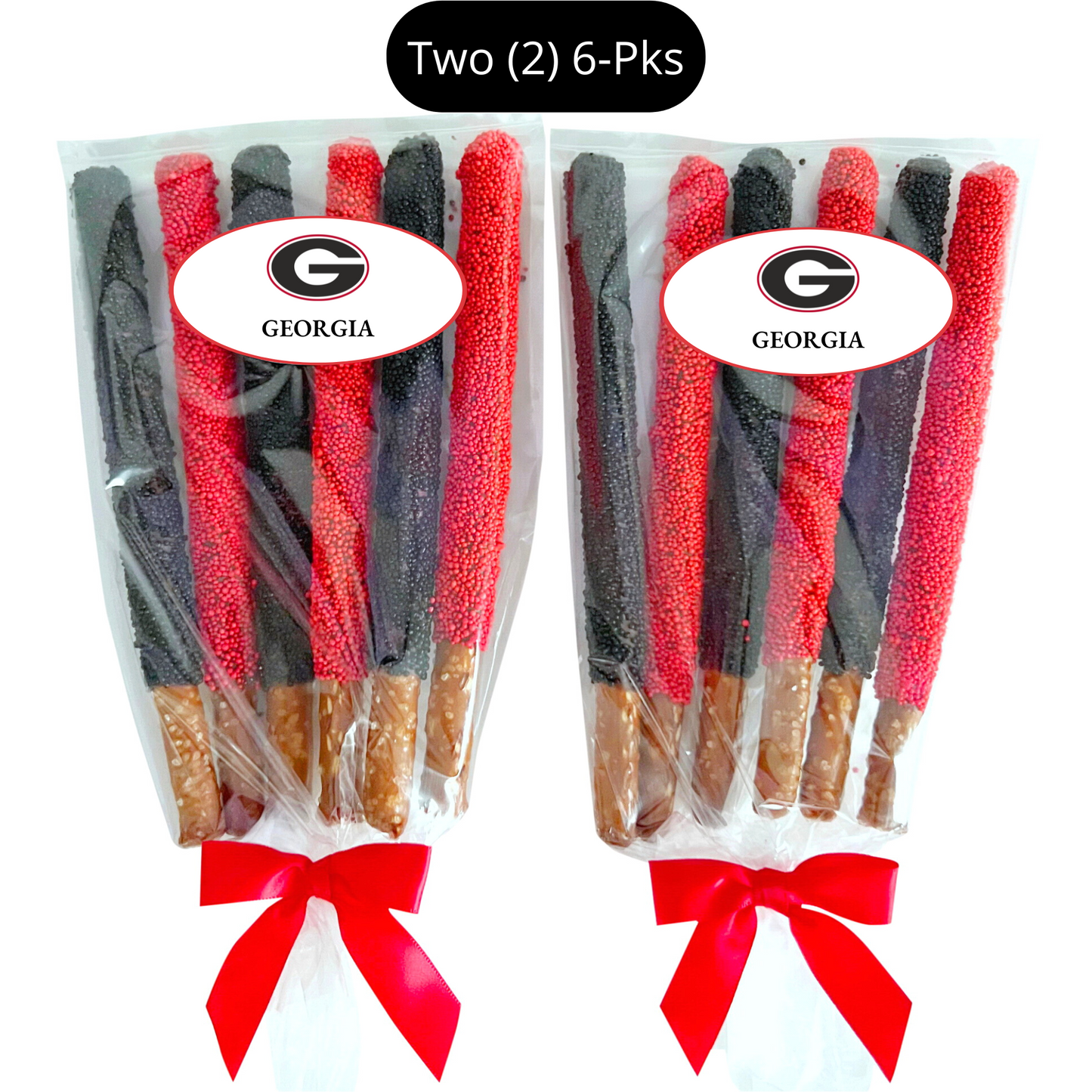 University of Georgia Chocolate Covered Pretzel Rods