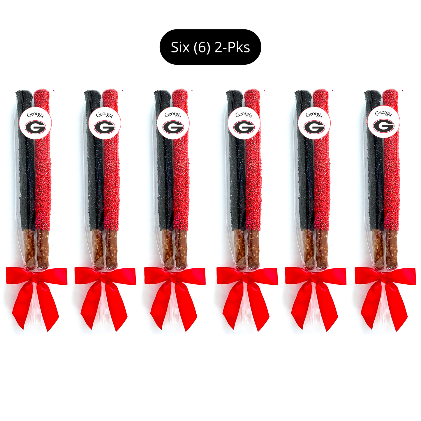 University of Georgia Chocolate Covered Pretzel Rods