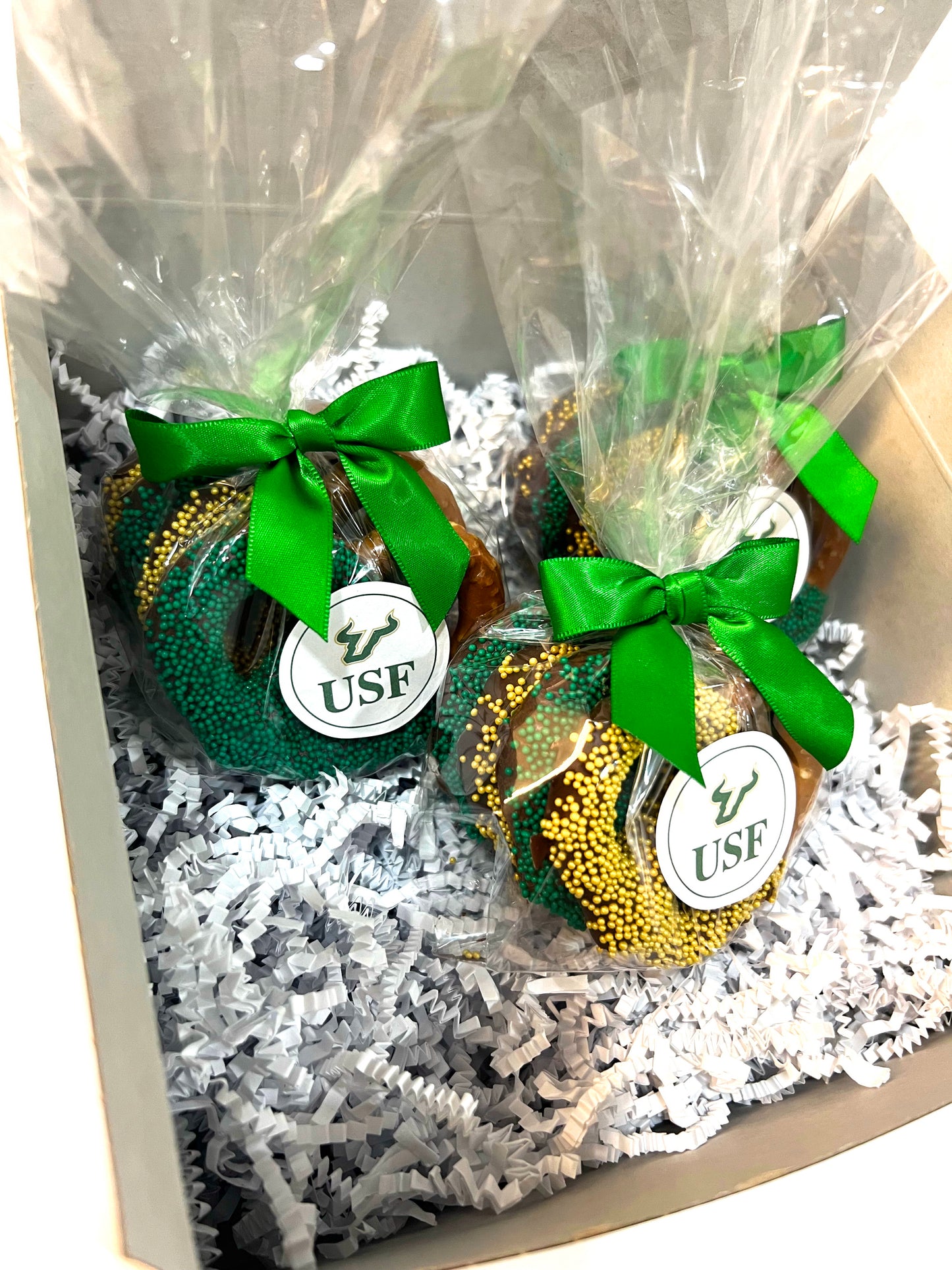 University of South Florida Chocolate Covered Jumbo Pretzels