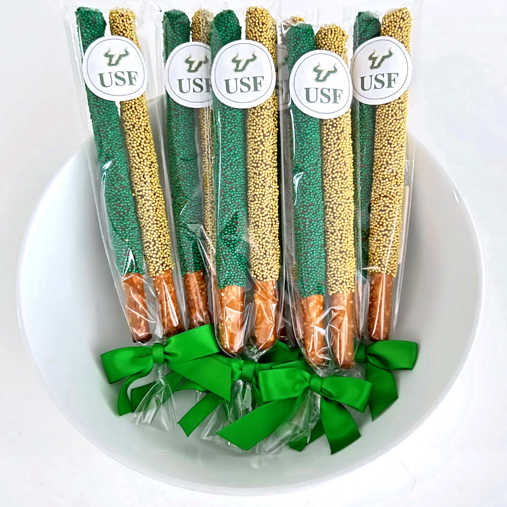 University of South Florida Chocolate Covered Pretzel Rods