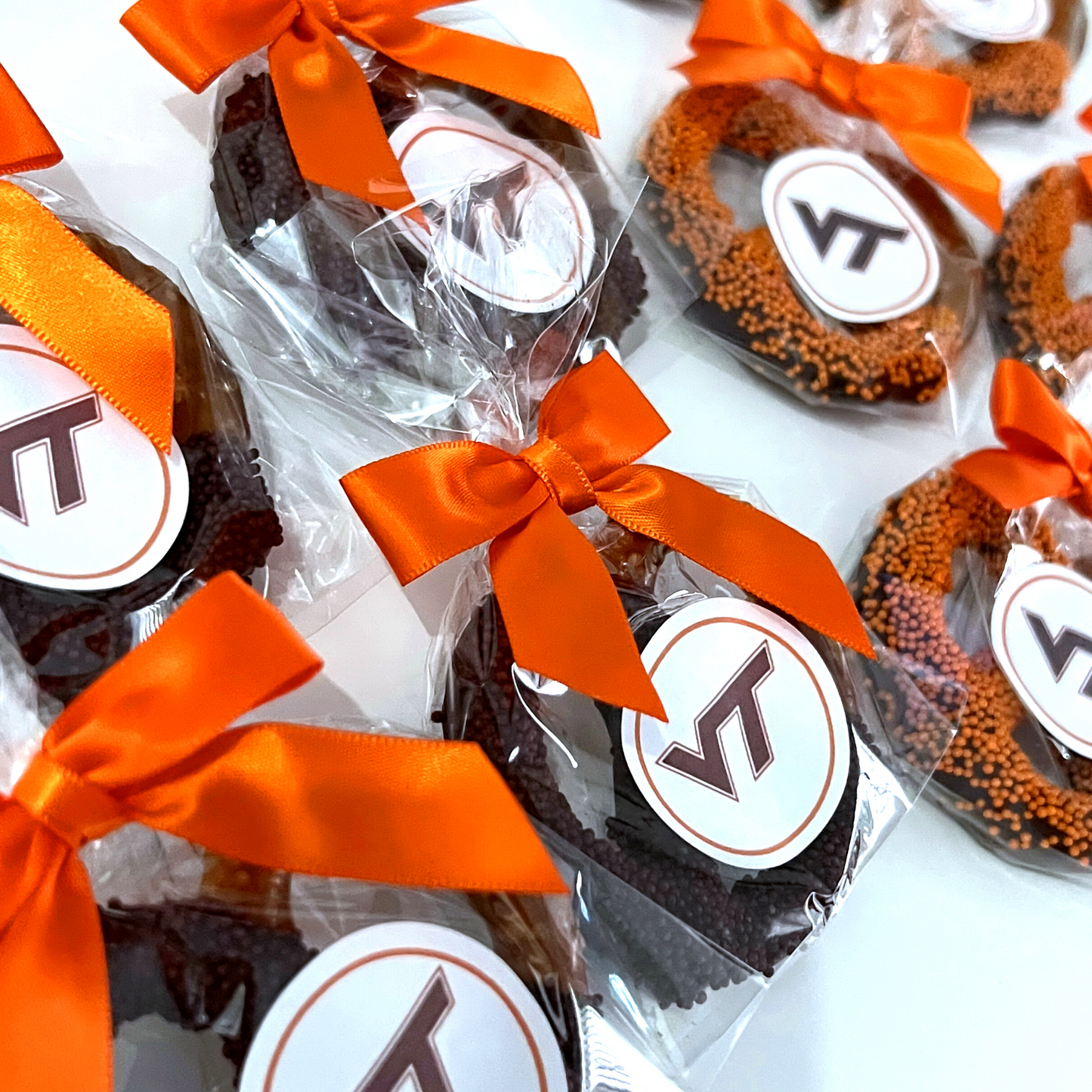Virginia Tech Chocolate Covered Jumbo Pretzels