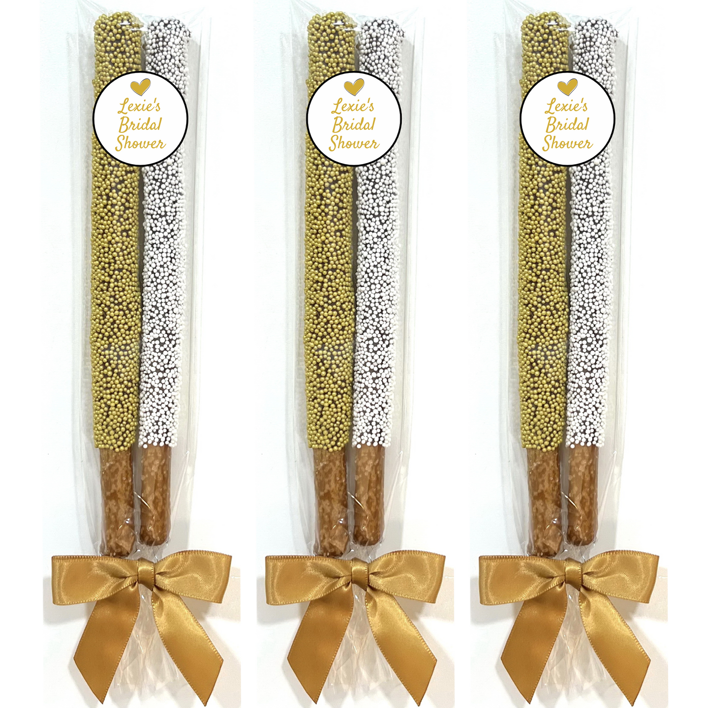 Wedding Chocolate Pretzel Rods - Bridal Shower